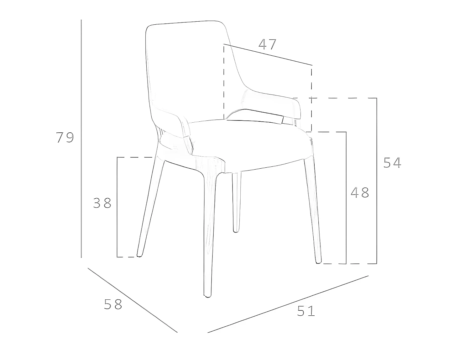 Chaise en simili cuir marron 4136 ANGEL CERDA