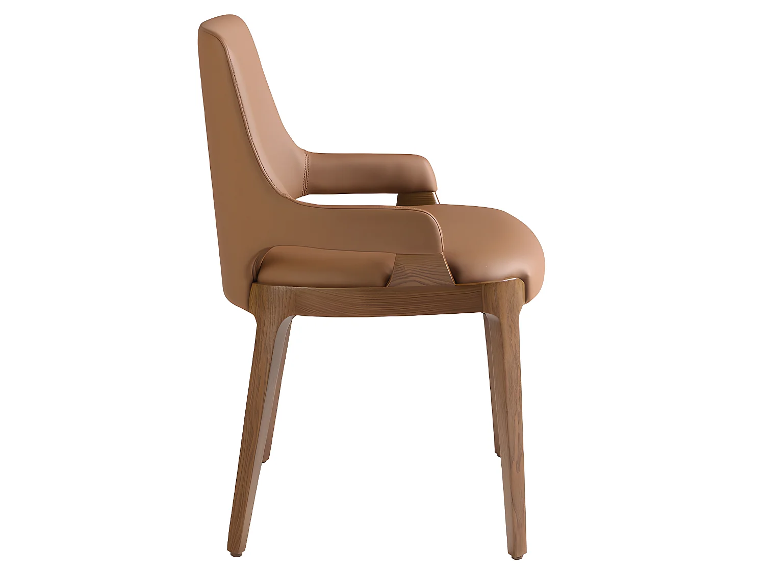 Chaise en simili cuir marron 4136 ANGEL CERDA