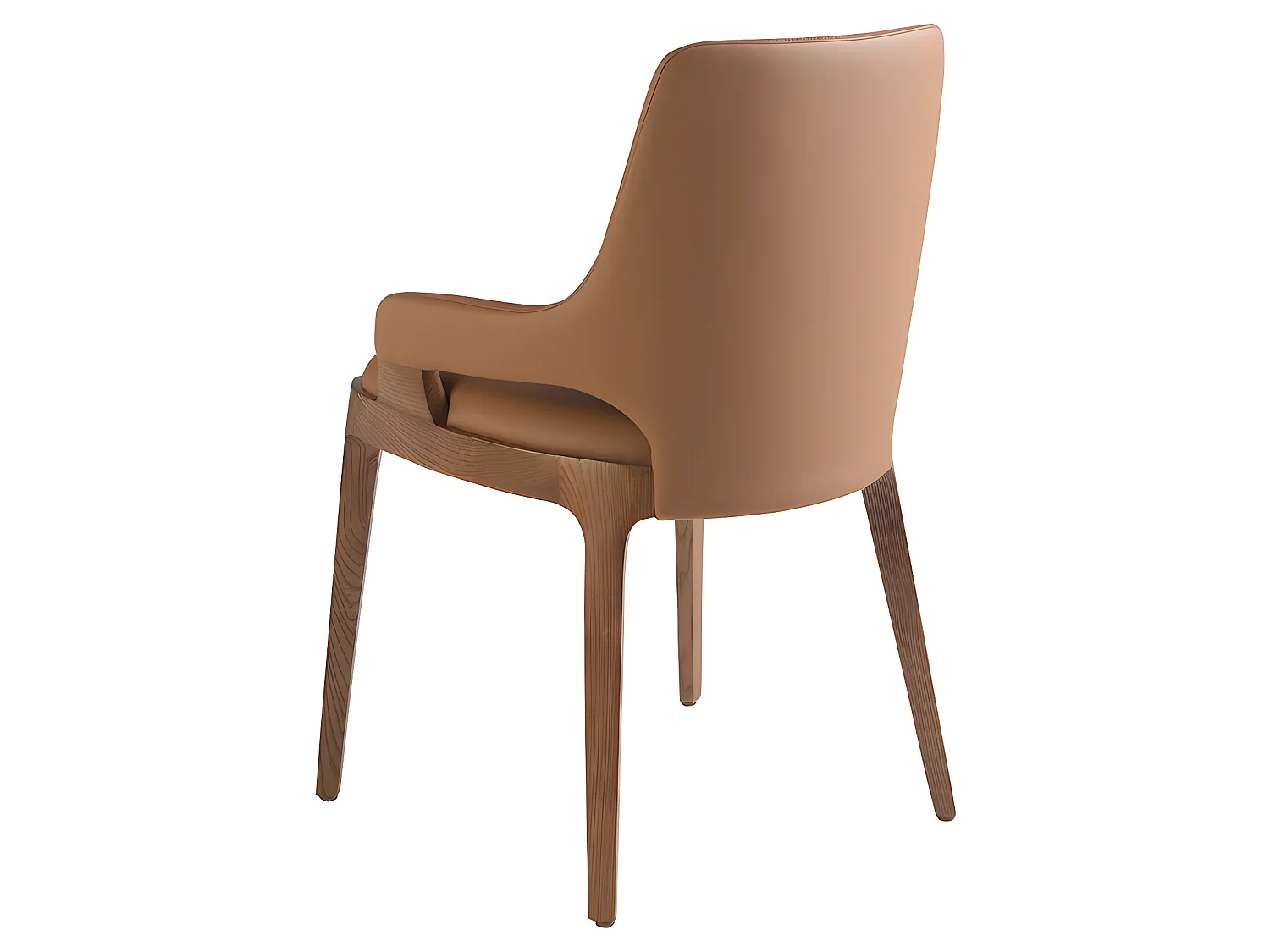 Chaise en simili cuir marron 4136 ANGEL CERDA