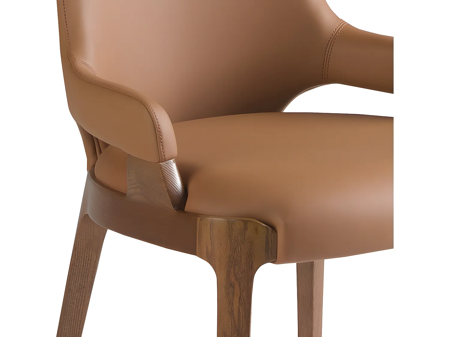 Chaise en simili cuir marron 4136 ANGEL CERDA