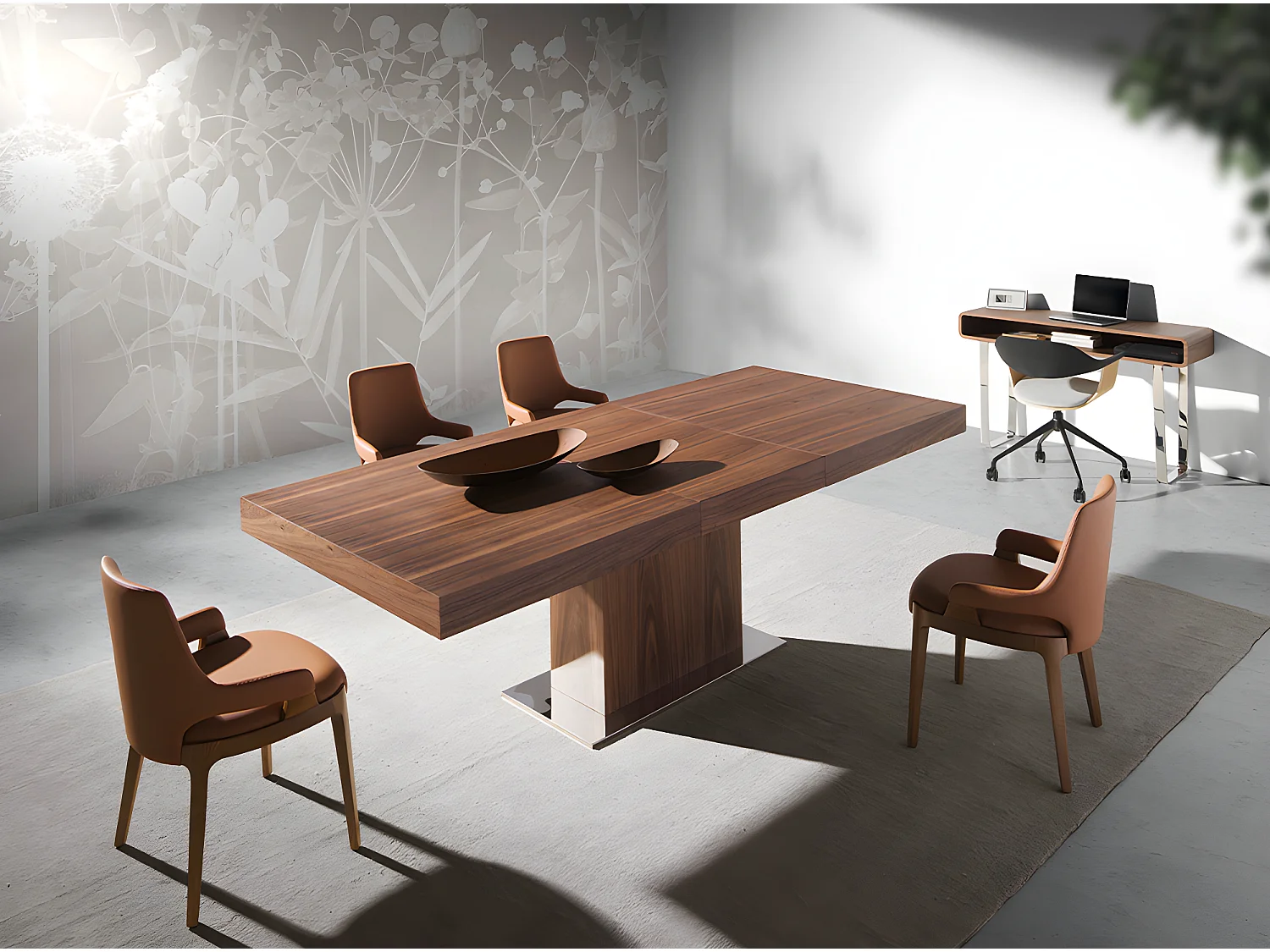 Chaise en simili cuir marron 4136 ANGEL CERDA