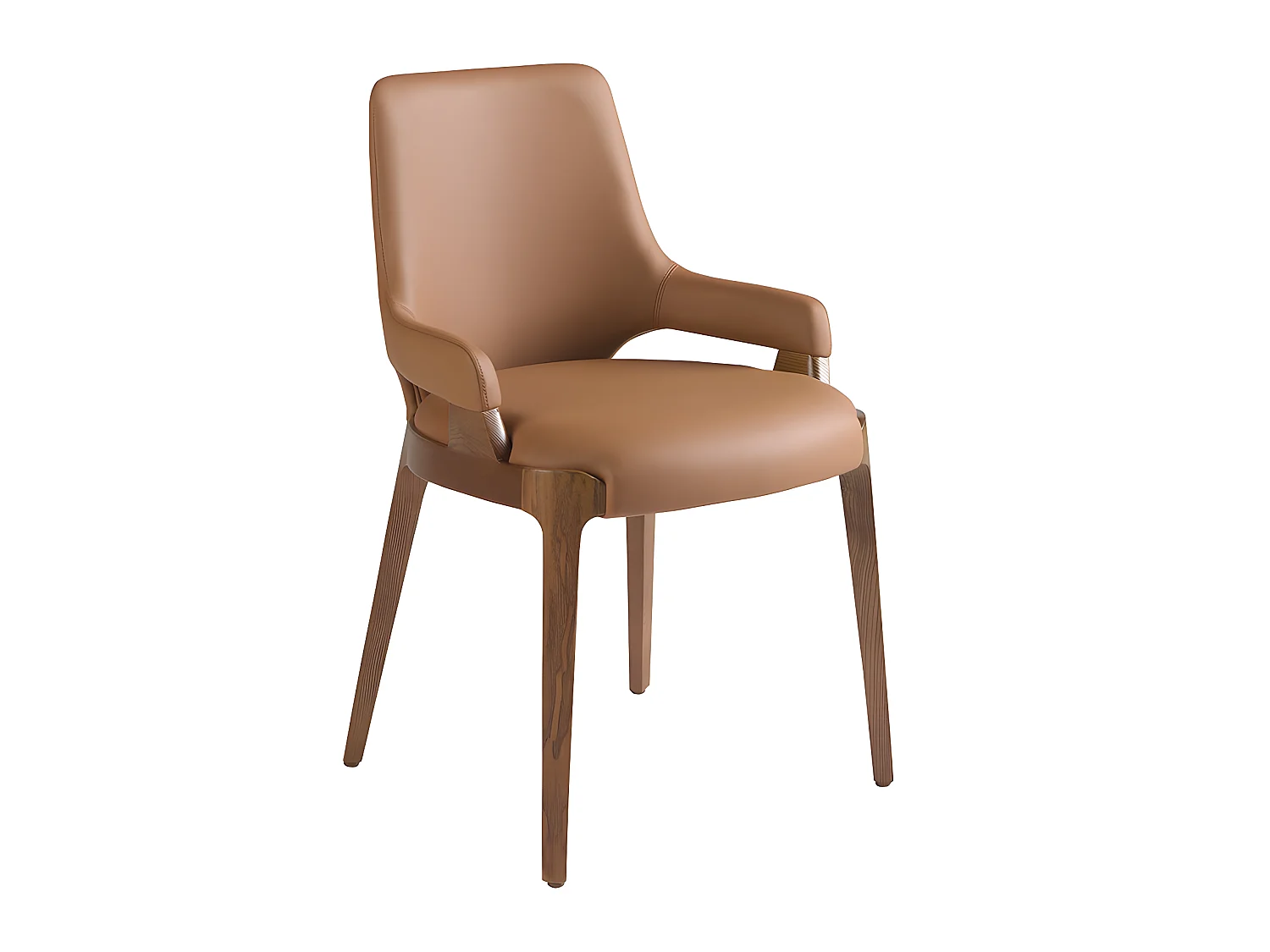 Chaise en simili cuir marron 4136 ANGEL CERDA