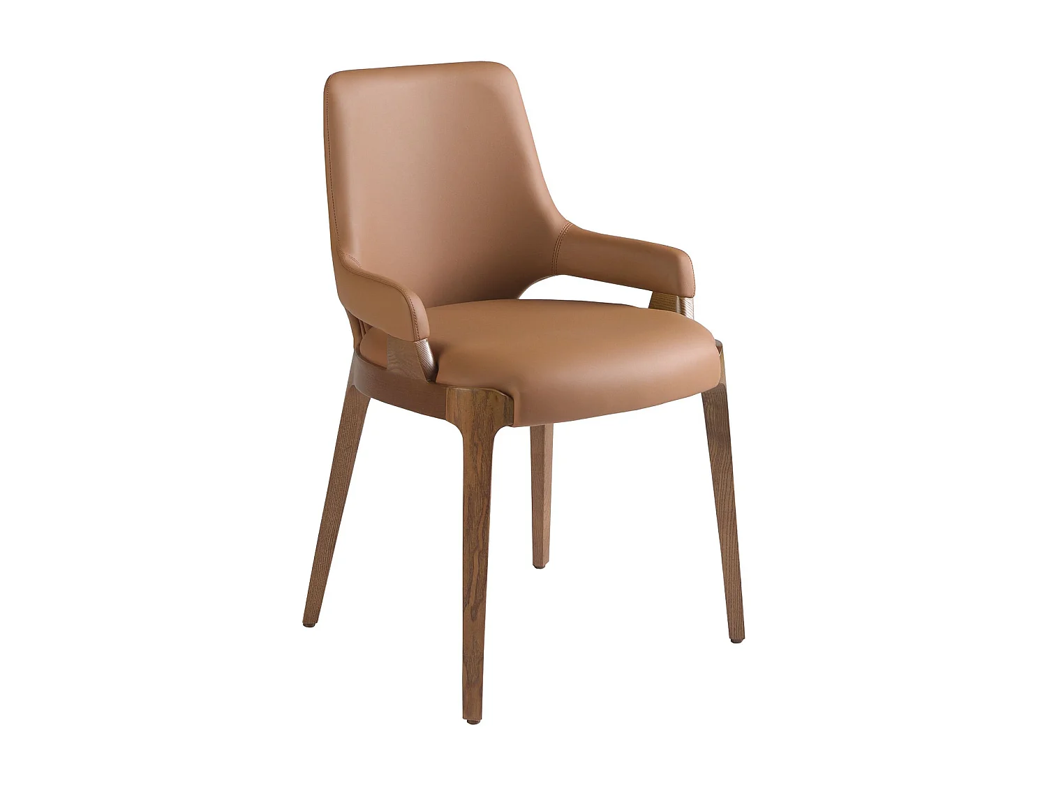 Chaise en similicuir marron 4136 ANGEL CERDA