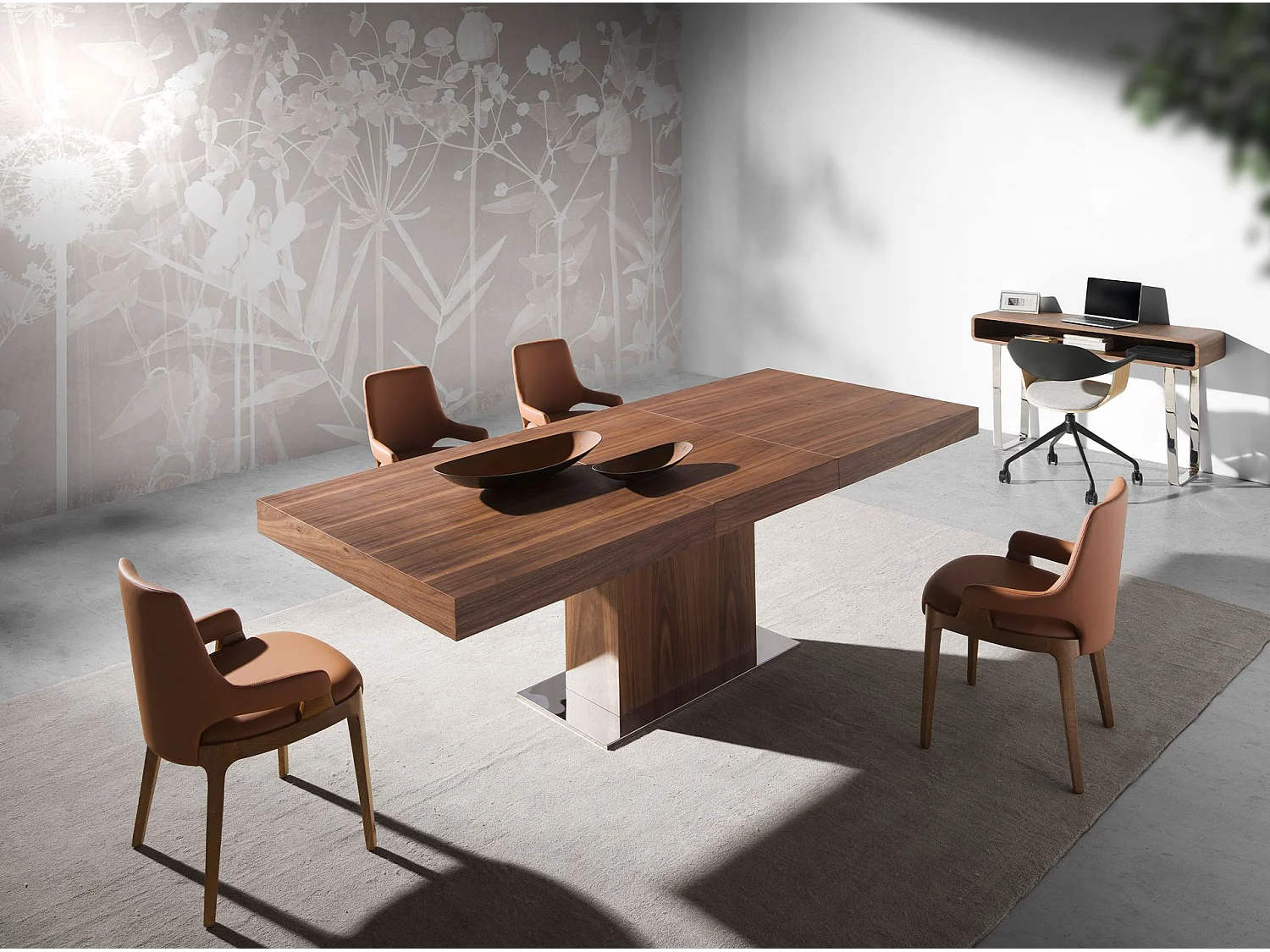 Chaise en similicuir marron 4136 ANGEL CERDA