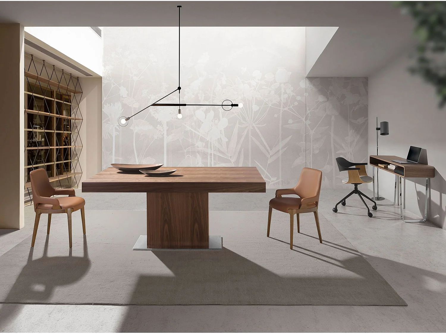 Stuhl aus braunem Kunstleder 4136 ANGEL CERDA