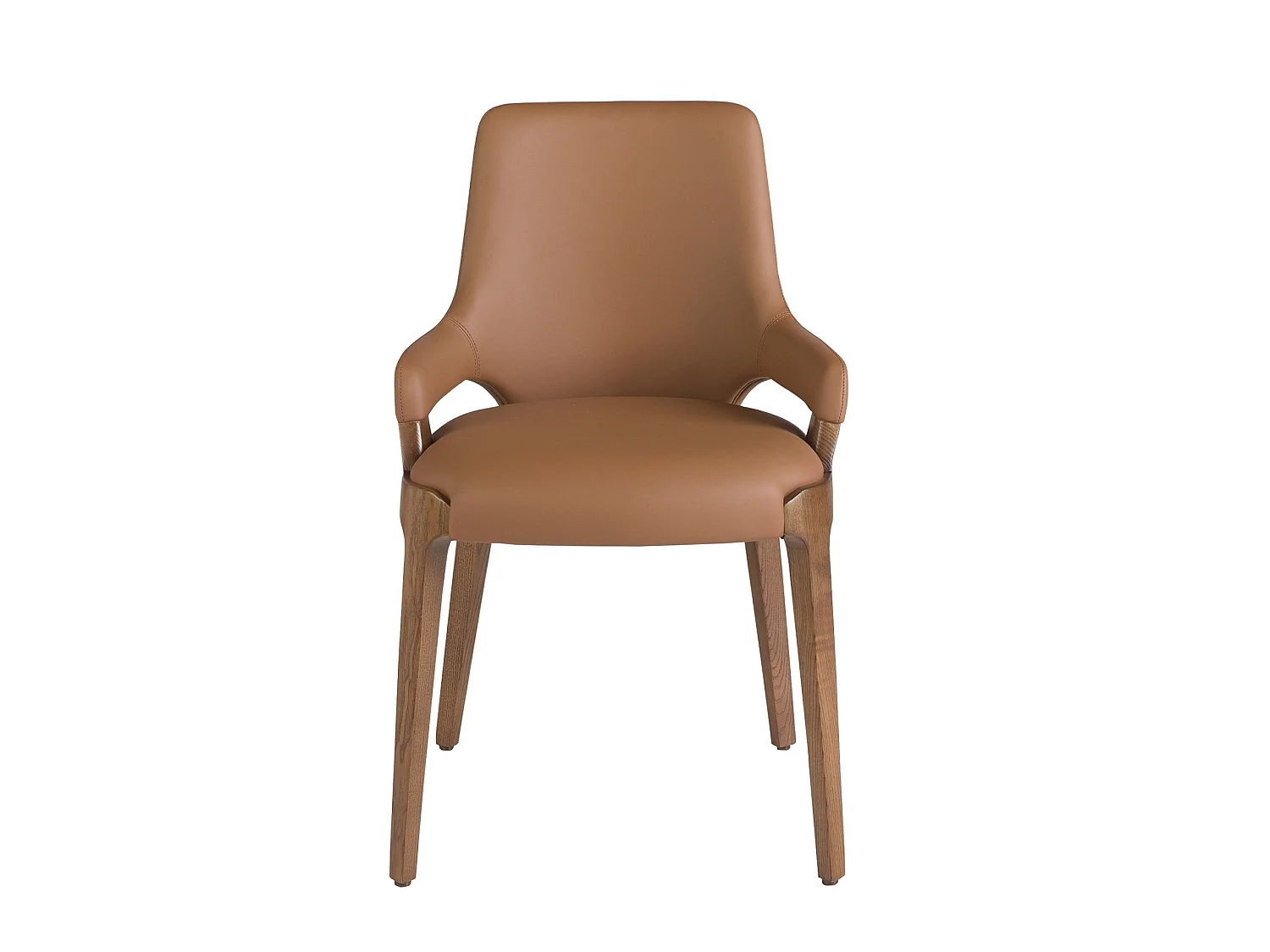 Chaise en similicuir marron 4136 ANGEL CERDA