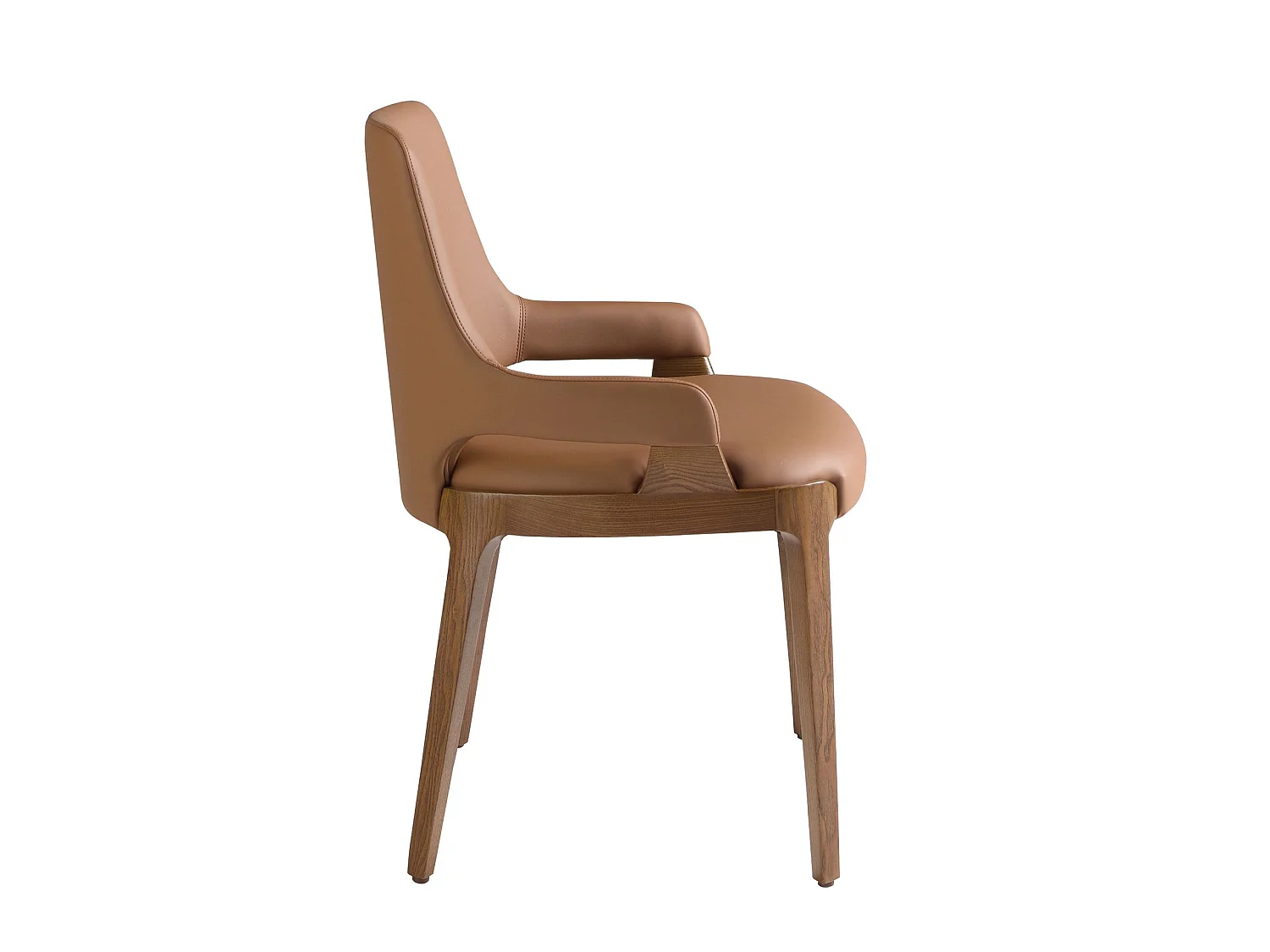 Chaise en similicuir marron 4136 ANGEL CERDA
