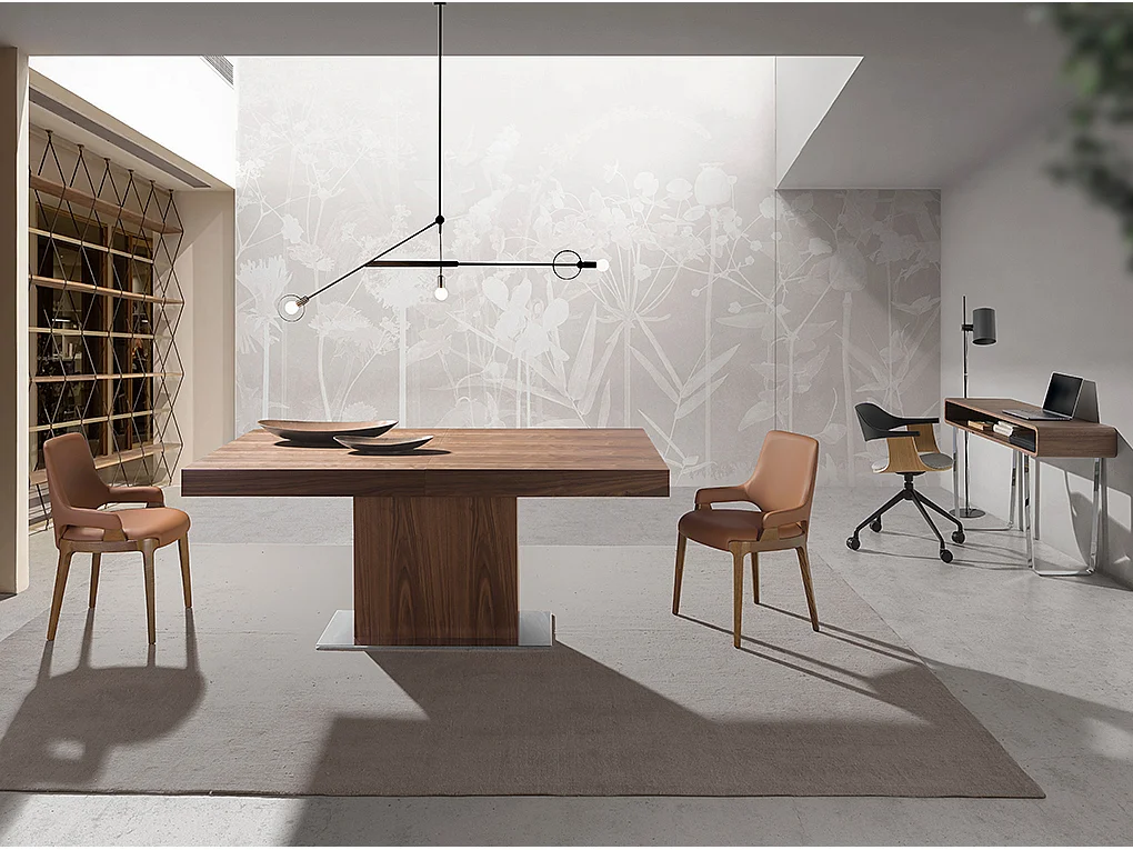 Chaise de bureau pivotante en tissu gris clair et pvc noir 4130 ANGEL CERDA