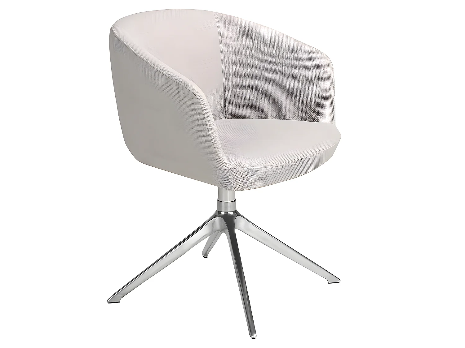 Sedia girevole in tessuto grigio chiaro   4133 ANGEL CERDA