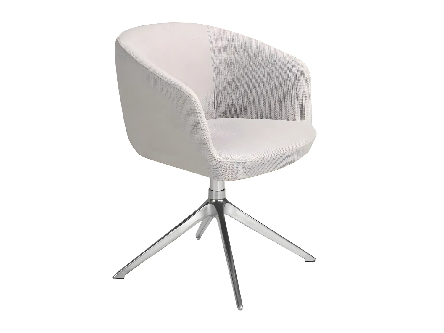 Chaise tournante en tissu gris clair 4133 ANGEL CERDA