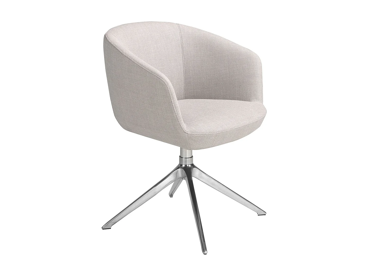 Chaise pivotante en tissu gris clair 4133 ANGEL CERDA