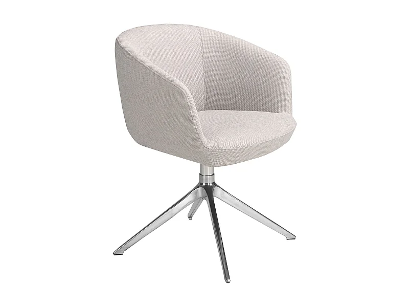 Chaise pivotante en tissu gris clair 4133 ANGEL CERDA