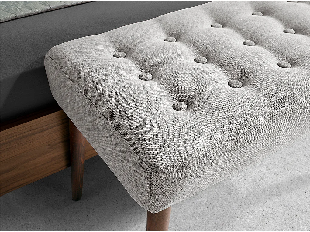 Donkergrijze stoffen hocker 5107 ANGEL CERDA