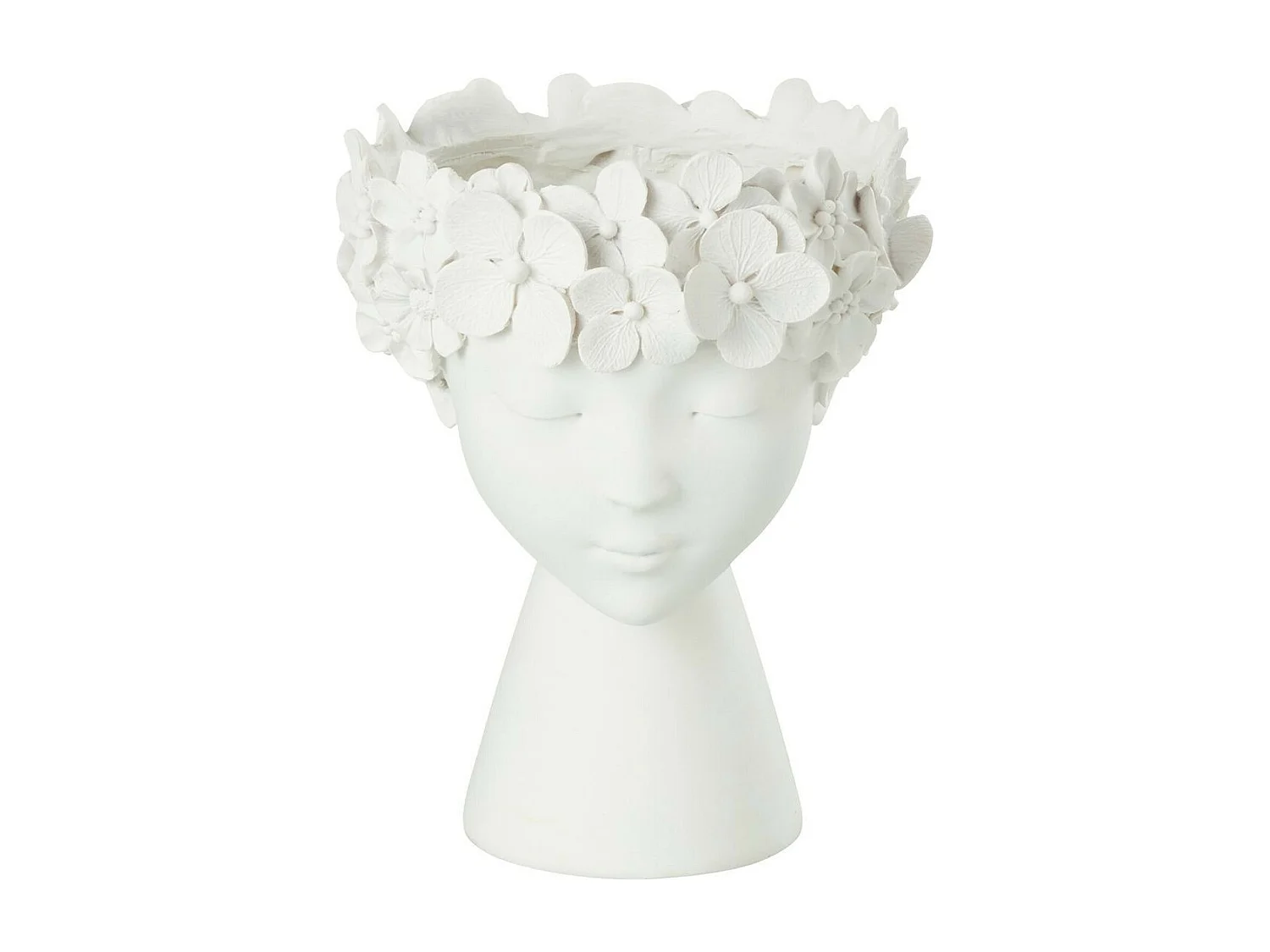 Cache-Pot Déco "Tête" 23cm Blanc