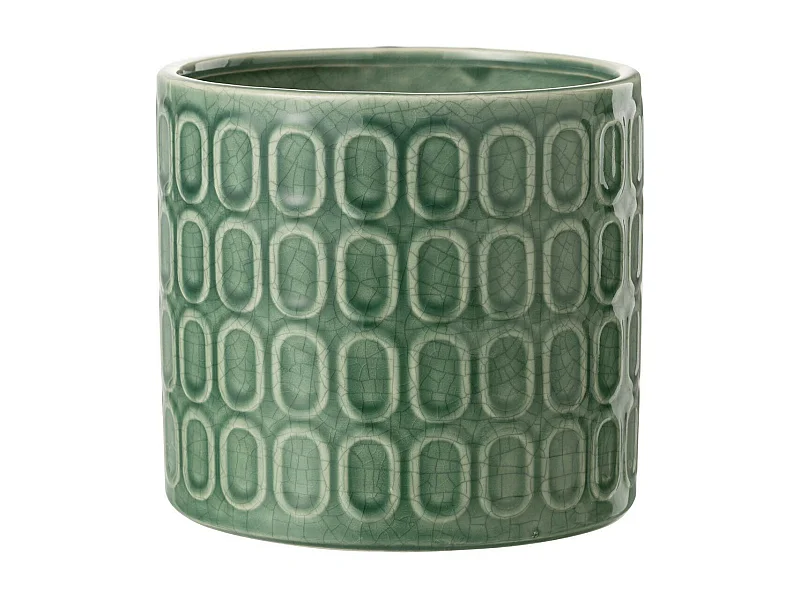 Cache-Pot Déco en Céramique "Folny" 17cm Vert