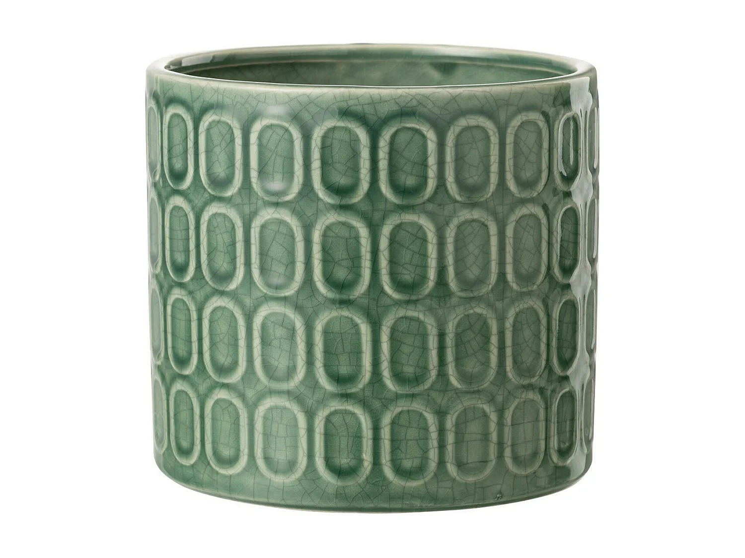 Cache-Pot Déco en Céramique "Folny" 17cm Vert