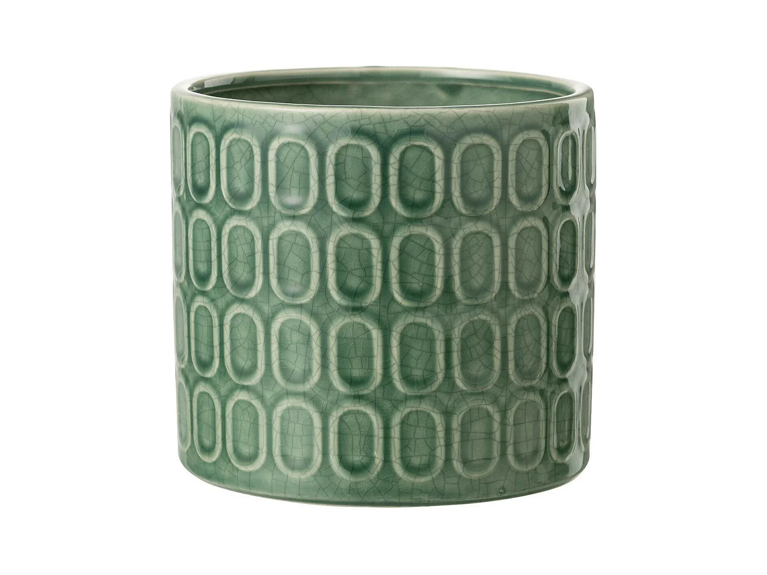 Cache-Pot Déco en Céramique "Folny" 17cm Vert