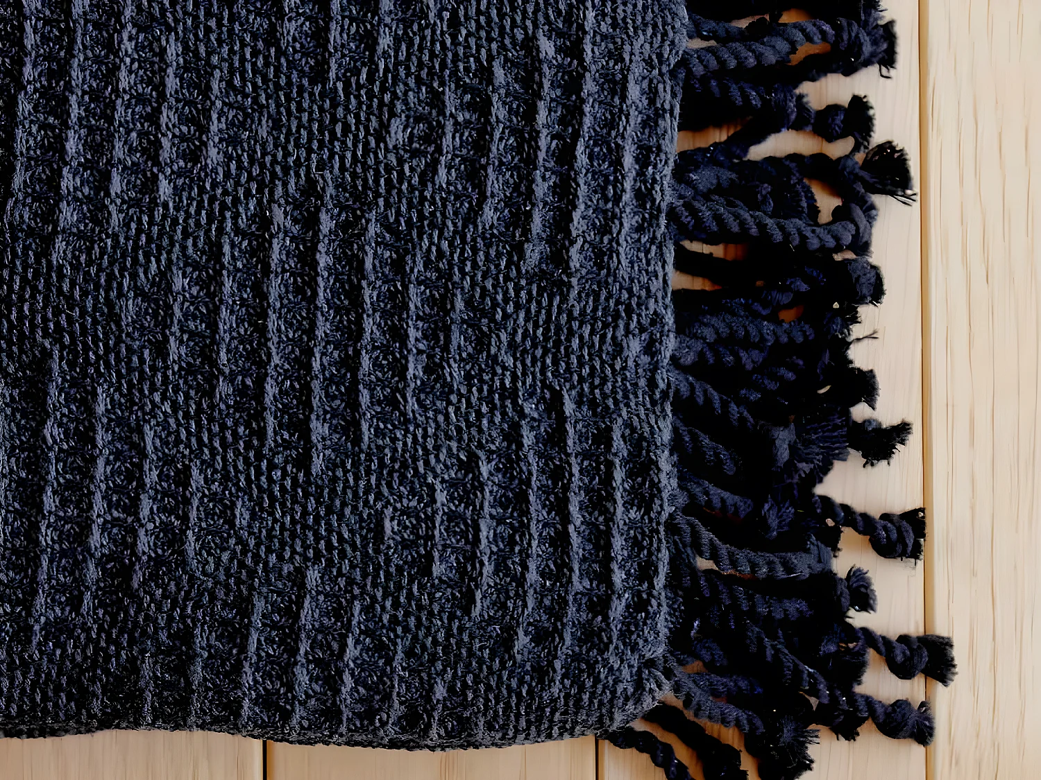 Manta jacquard con flecos 130 x 160 cm