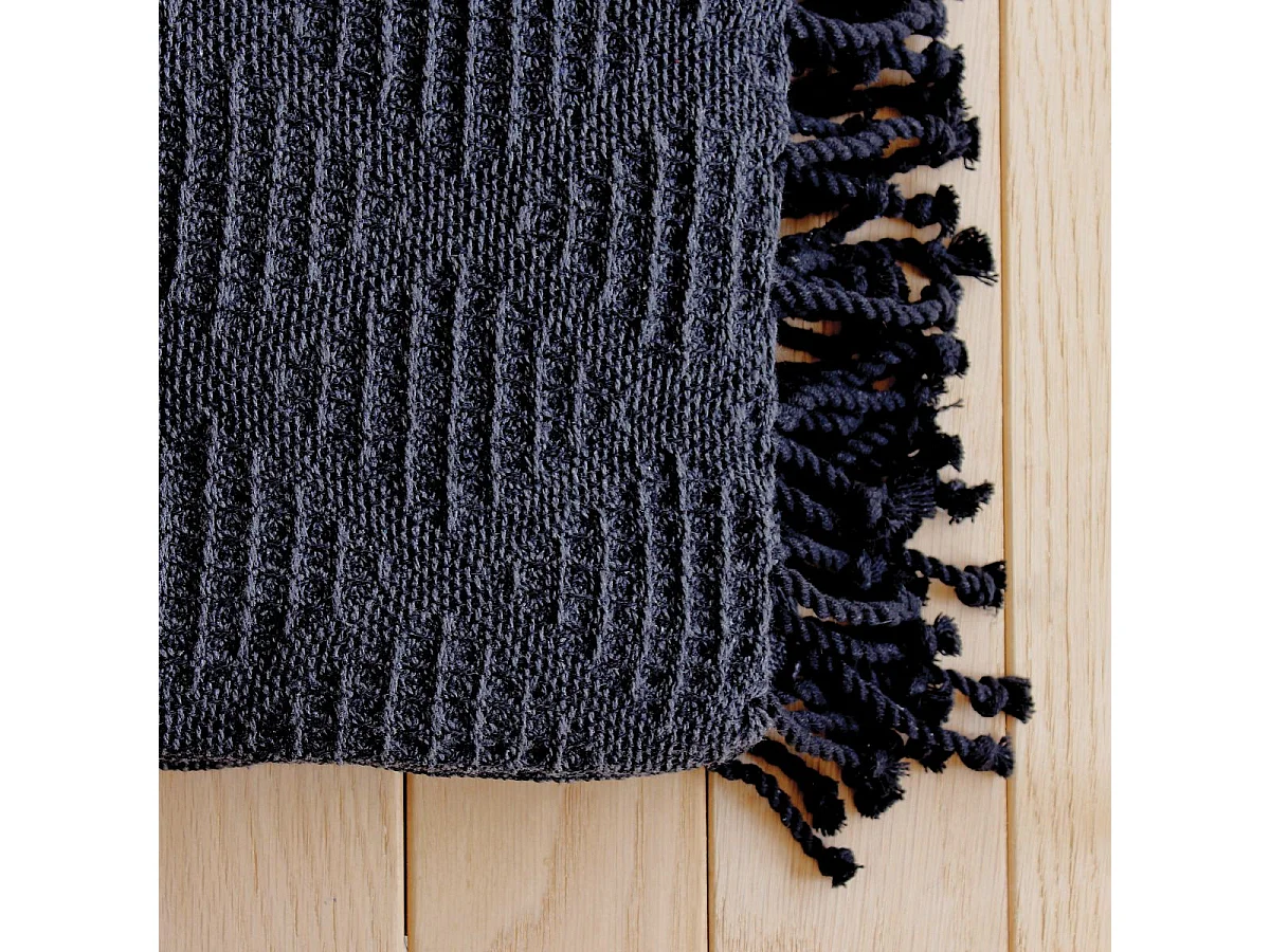 Jacquard-Decke mit Fransen 130 x 160 cm