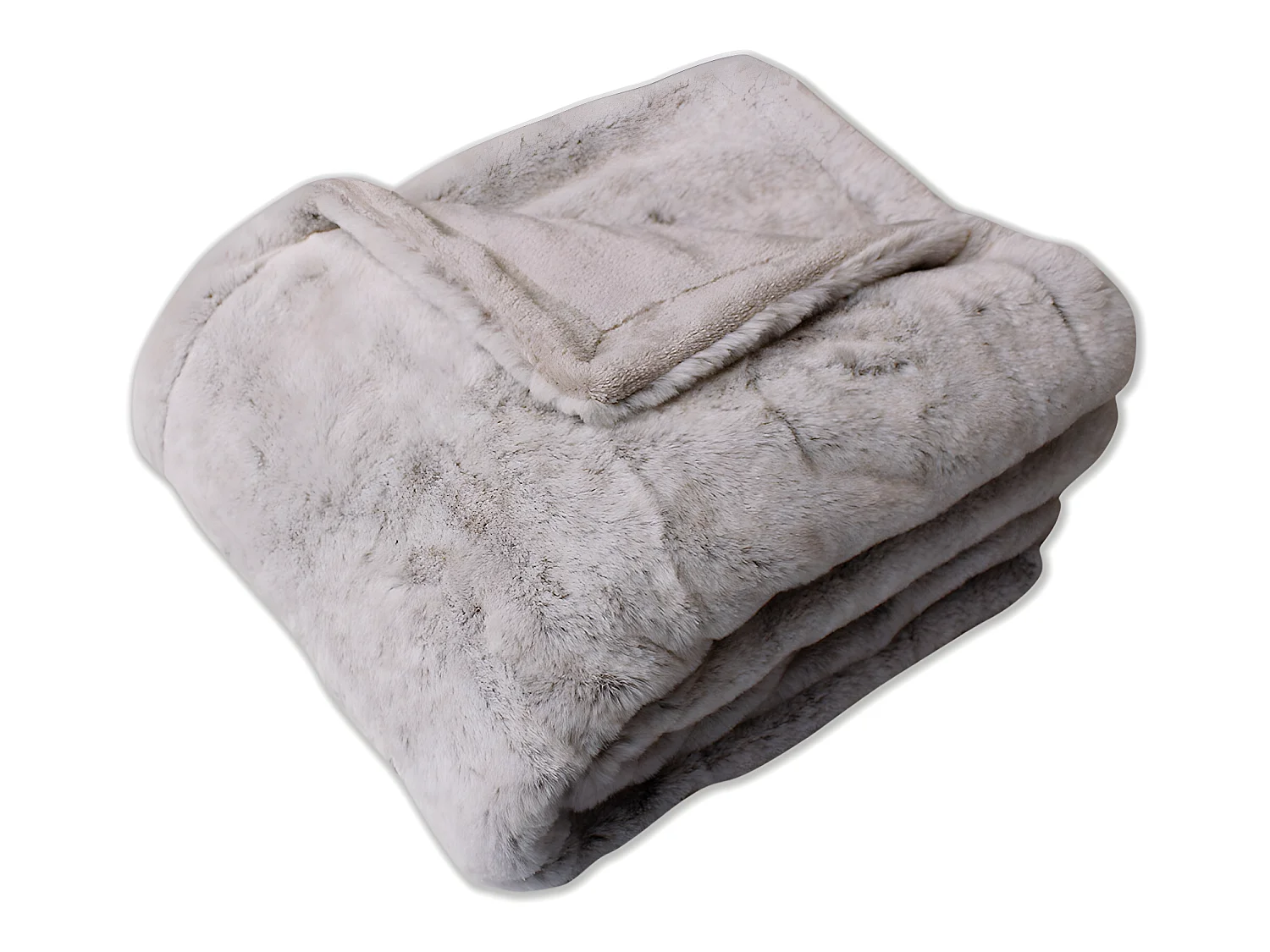 Plaid Imitation Fourrure "Rabbit" 125x150cm Gris