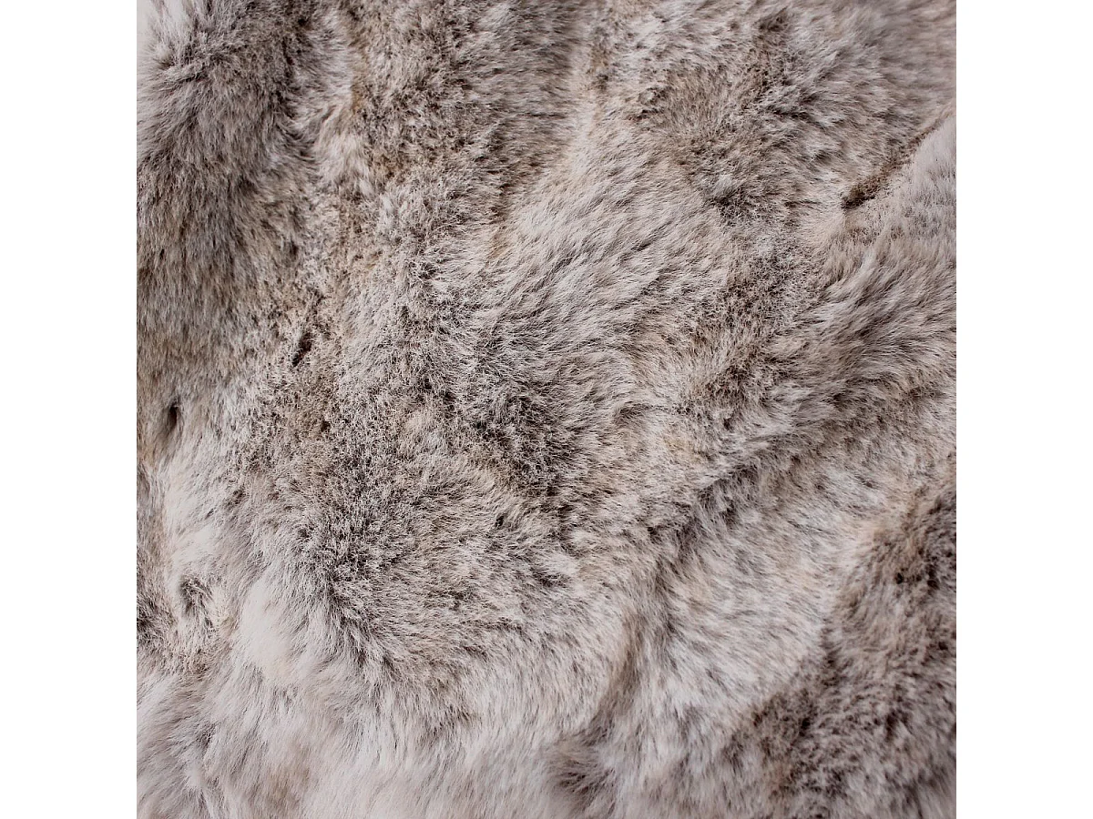 Plaid Imitation Fourrure "Rabbit" 125x150cm Gris