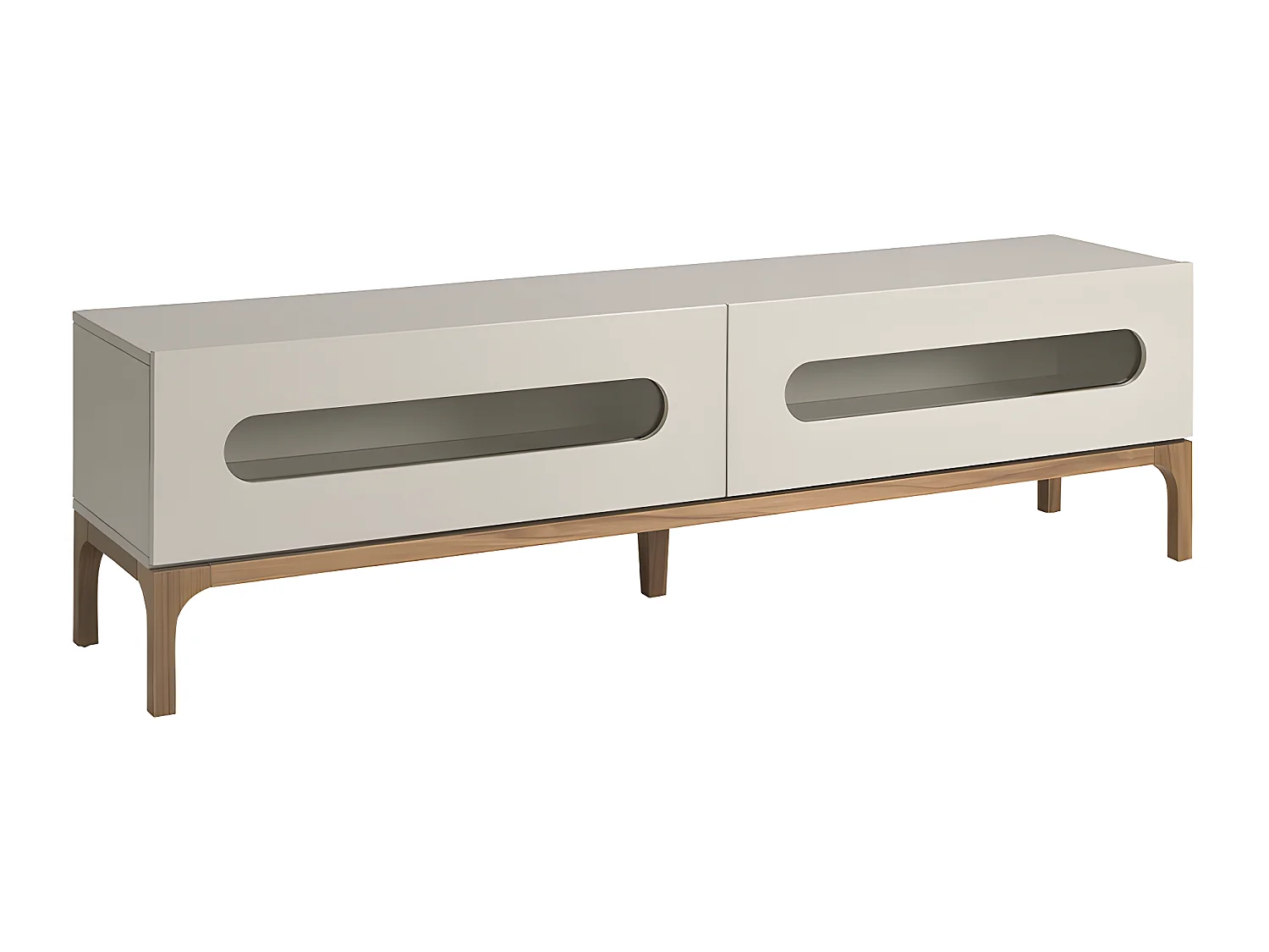 TV-Schrank aus Grau- und Walnussholz mit Innenbeleuchtung  3242 ANGEL CERDA