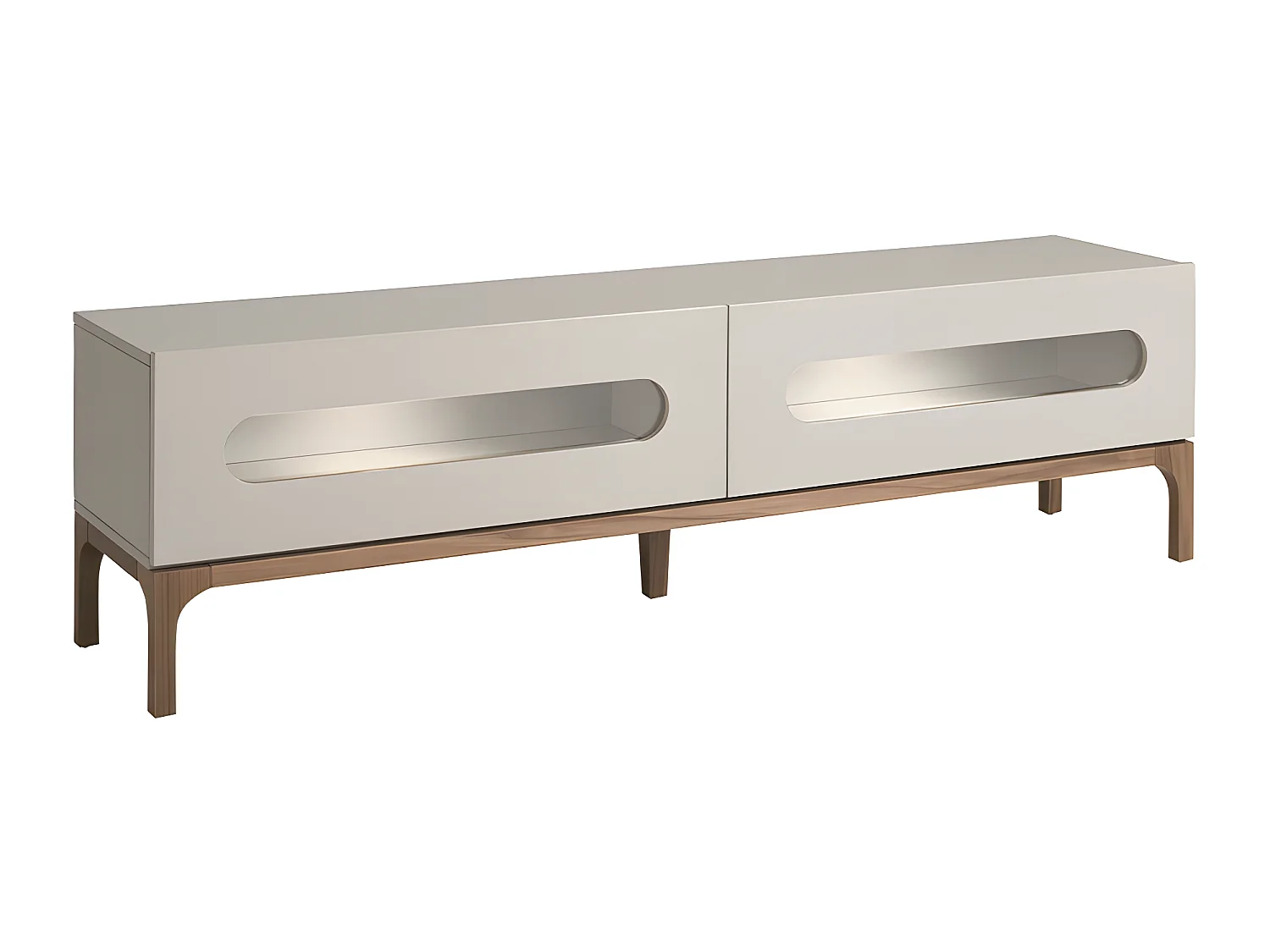TV-Schrank aus Grau- und Walnussholz mit Innenbeleuchtung  3242 ANGEL CERDA