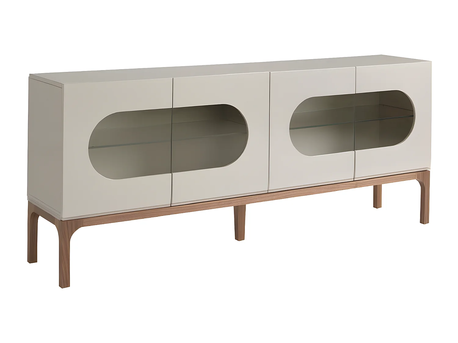 Sideboard aus Grau- und Walnussholz mit Innenbeleuchtung  3241 ANGEL CERDA