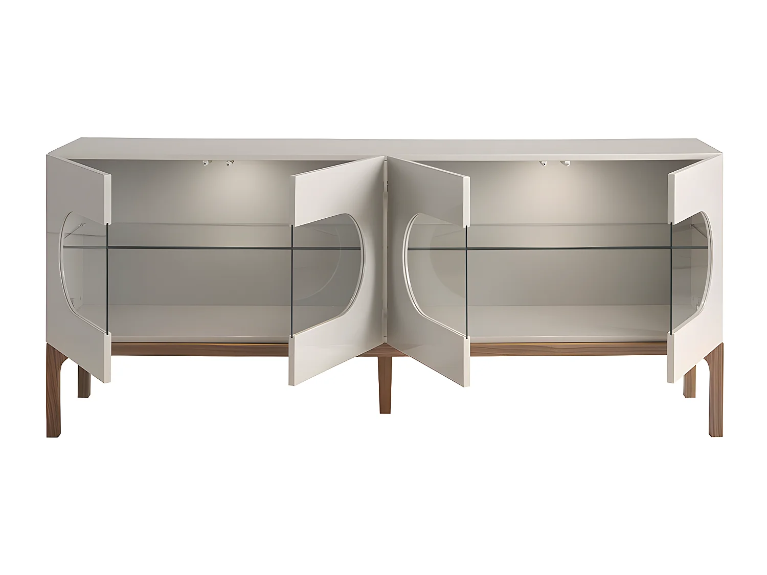 Sideboard aus Grau- und Walnussholz mit Innenbeleuchtung  3241 ANGEL CERDA