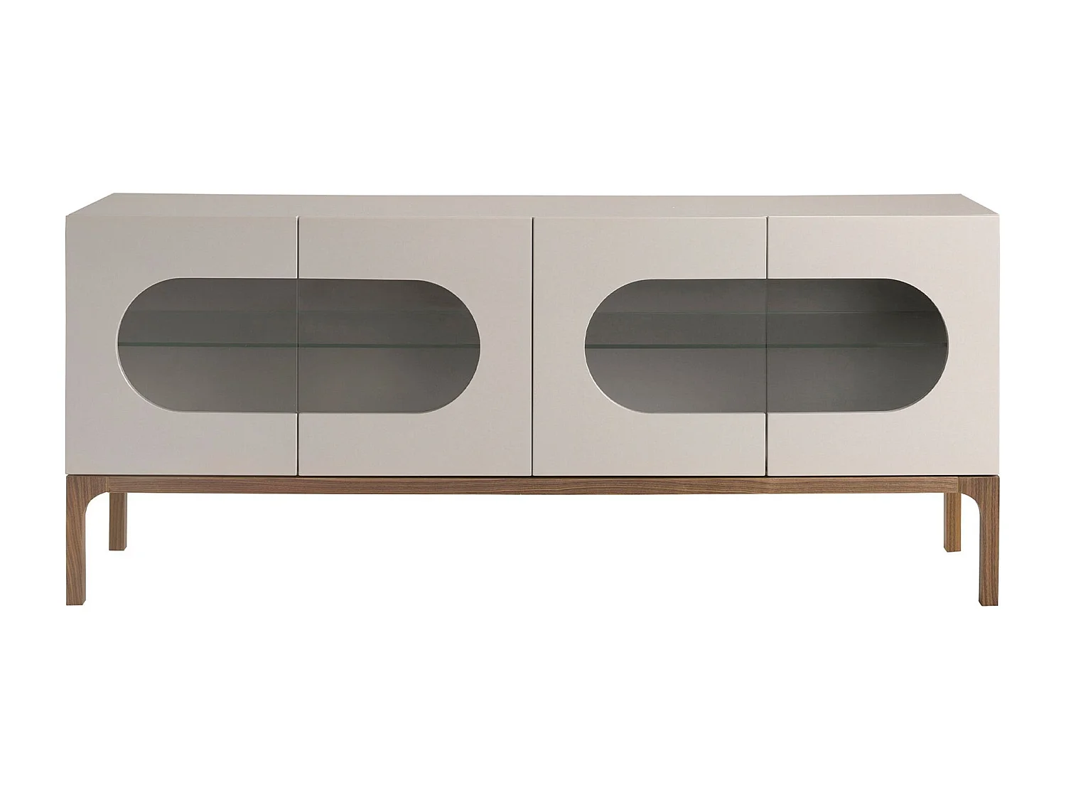 Buffet en noyer et gris avec éclairage intérieur 3241 ANGEL CERDA