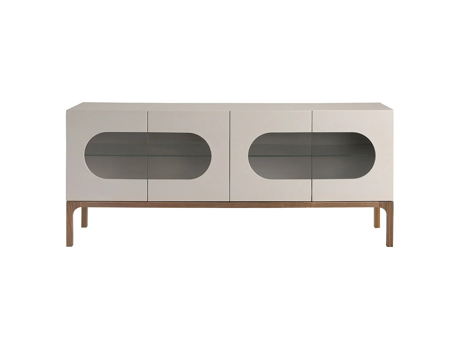 Buffet en noyer et gris avec éclairage intérieur 3241 ANGEL CERDA