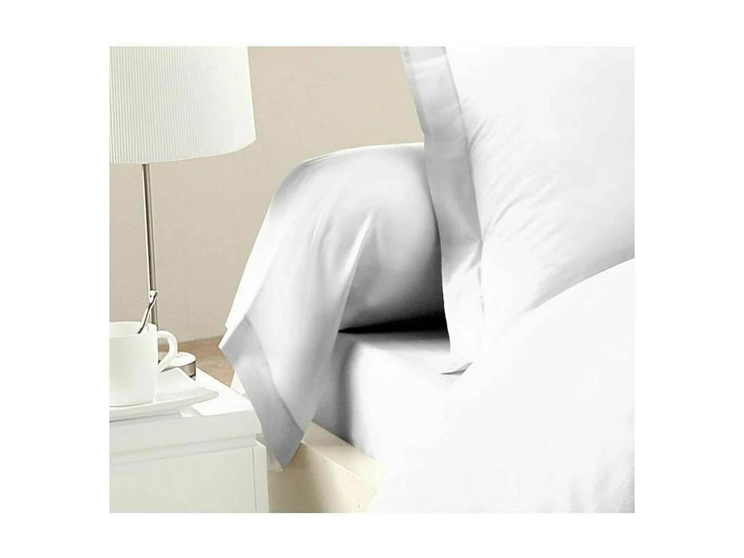 Funda de almohada Lovely Home Blanco 85 x 185 cm (2 Unidades)