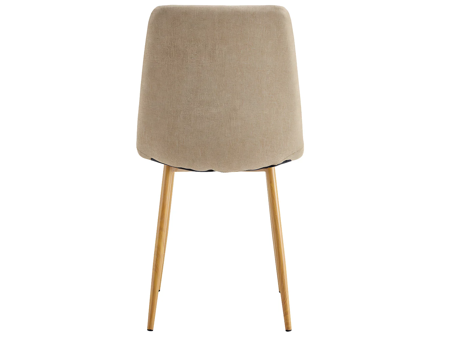 Lot de 4 chaises de salle à manger rembourées en tissu coloris Beige