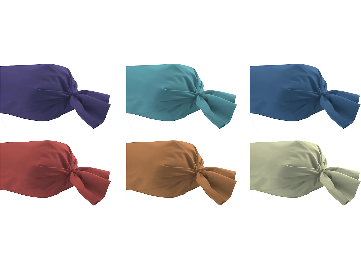 Taie De Traversin Rouge 45 X 185 Cm / 100% Coton / 57 Fils/cm²