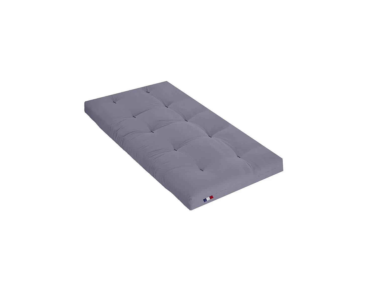 Matelas futon coeur en mousse à mémoire de forme, gris clair 90x190