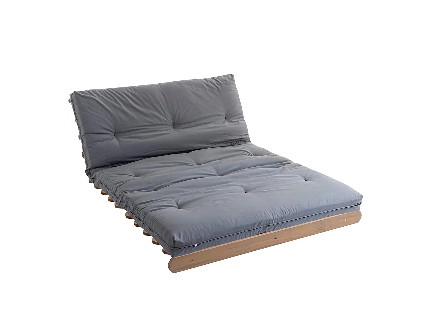 Matelas futon coeur en mousse à mémoire de forme, gris clair 140x190