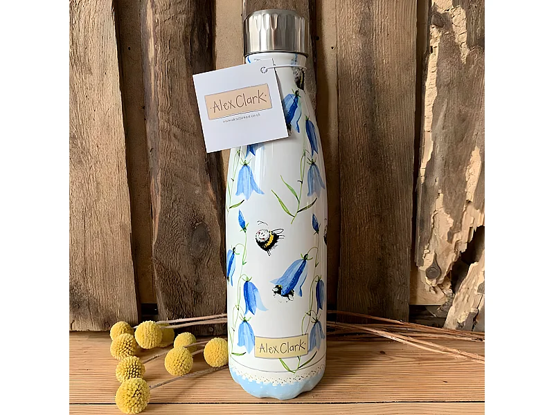 Bouteille isotherme en inox Abeille et campanule par Alex Clark