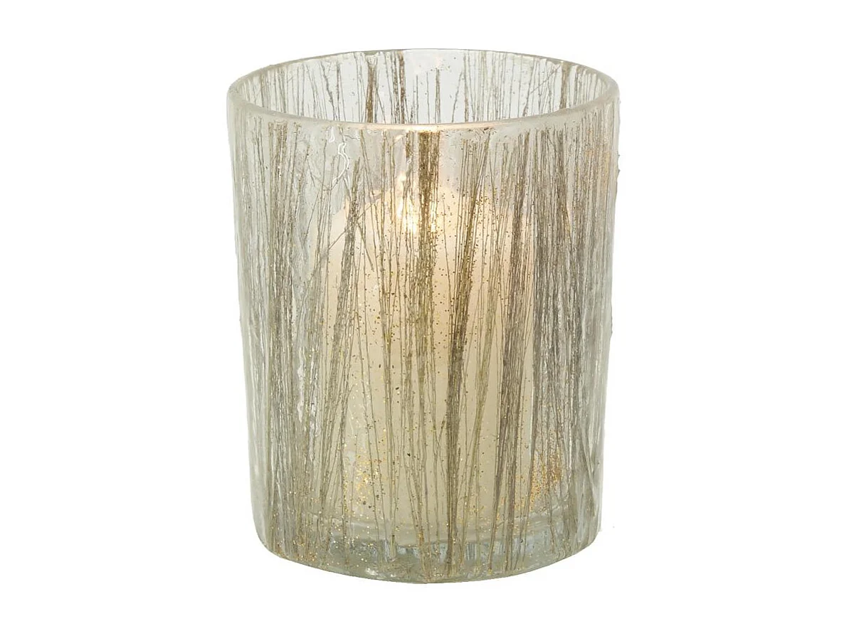 Photophores en verre Herbes dorées H 13