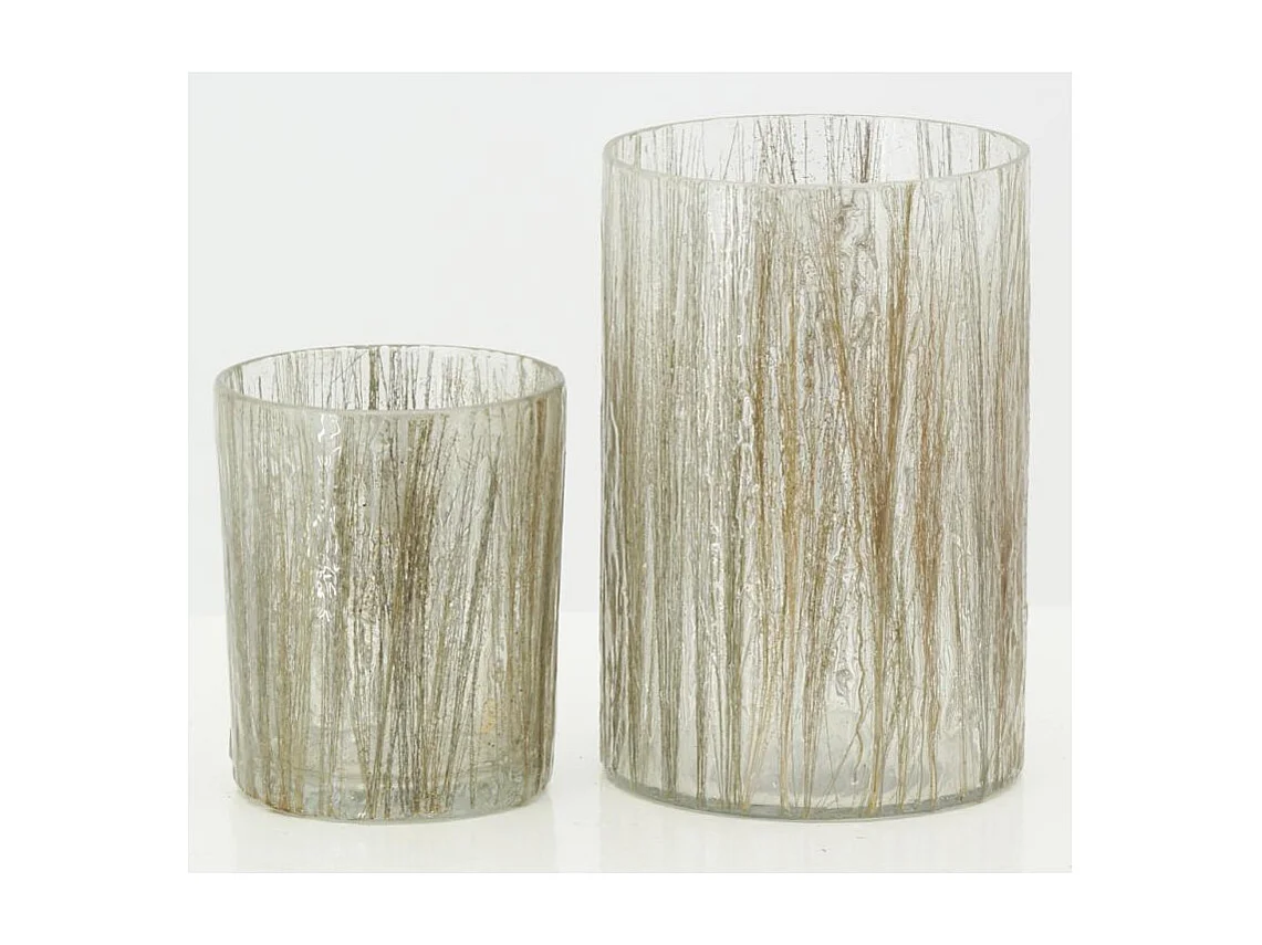 Photophores en verre Herbes dorées H 13