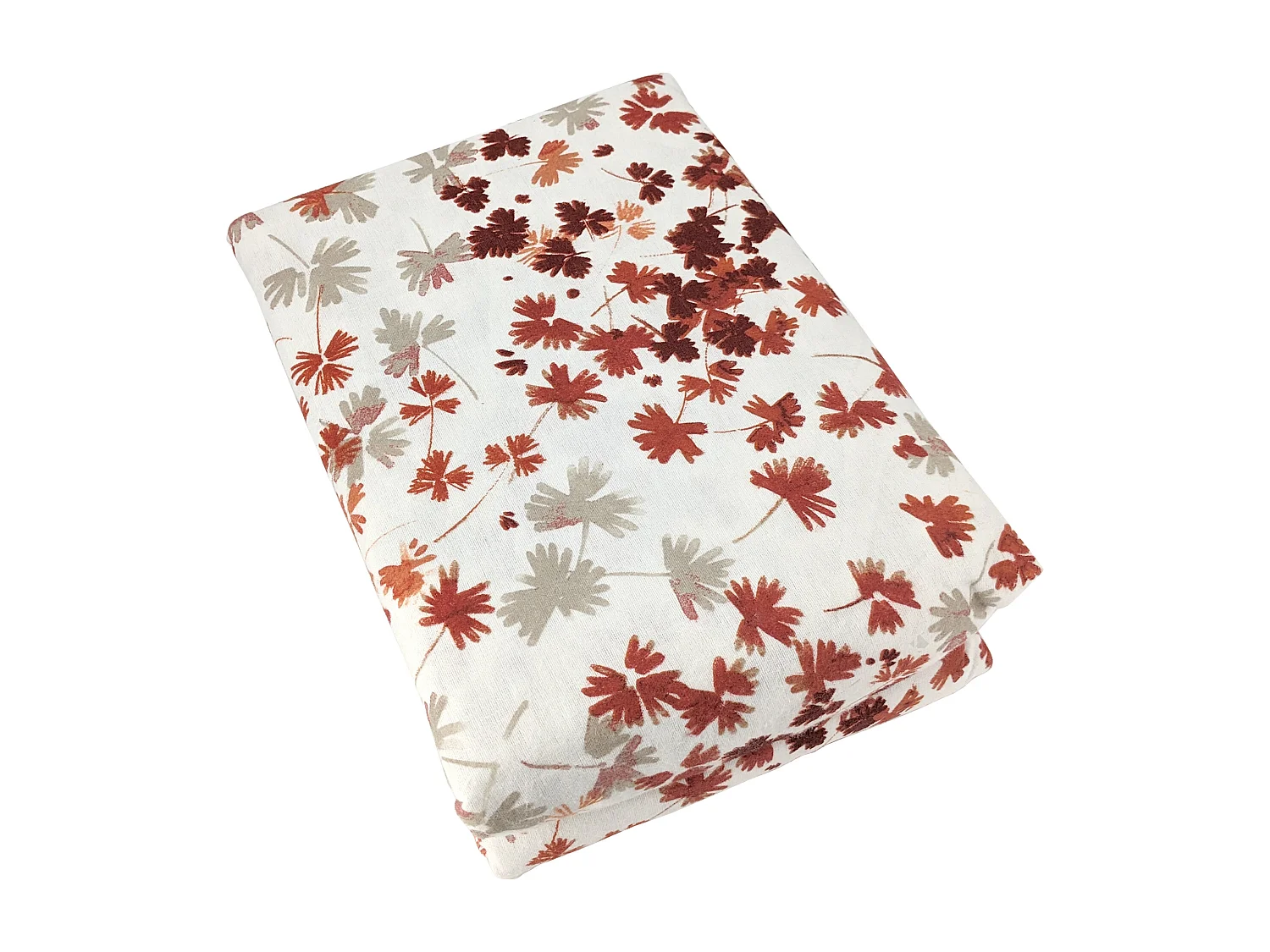 Parure de lit 140x200 cm 100% flanelle de coton ÉMILIE rouge 2 pièces