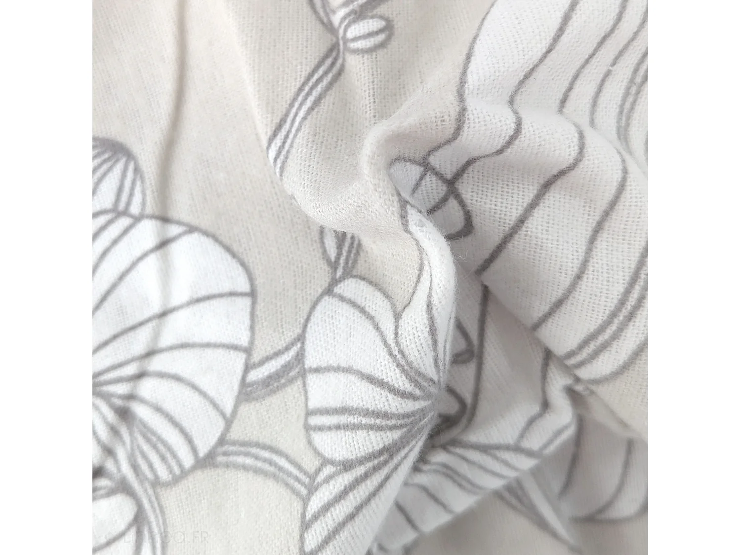 Parure de lit 140x200 cm 100% flanelle de coton ORCHIDÉE 2 pièces