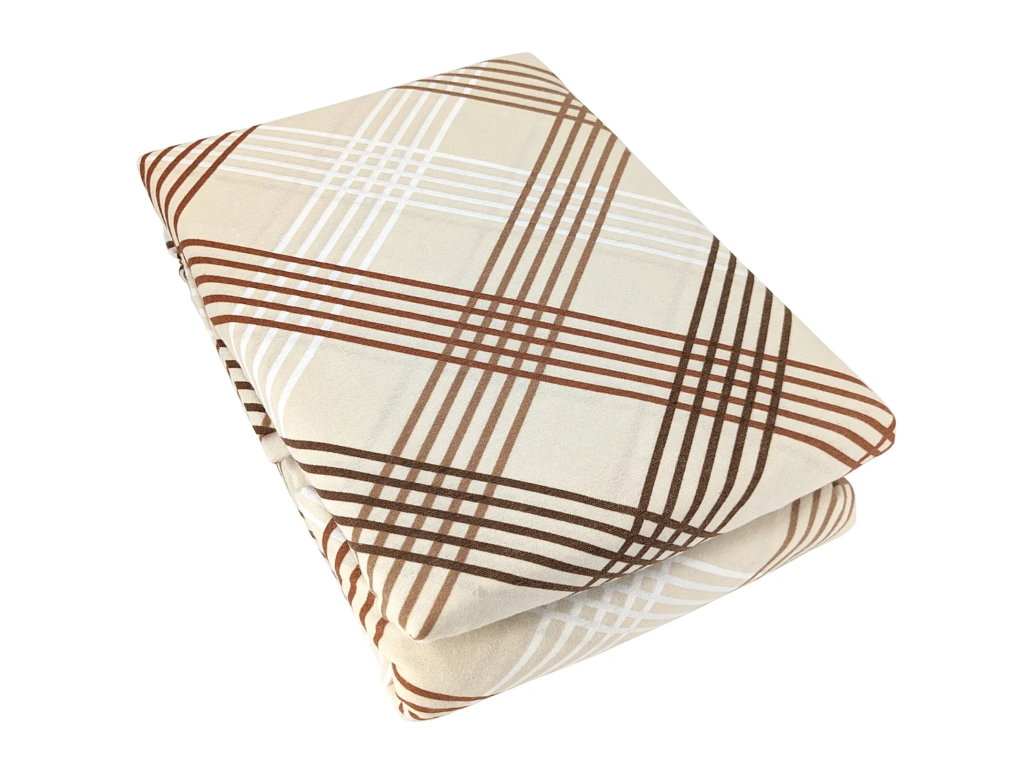 Parure de lit 260x240 cm 100% flanelle de coton ARTHUR beige 3 pièces