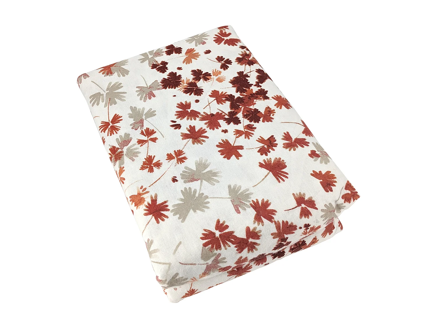 Parure de lit 200x200 cm 100% flanelle de coton ÉMILIE rouge 3 pièces