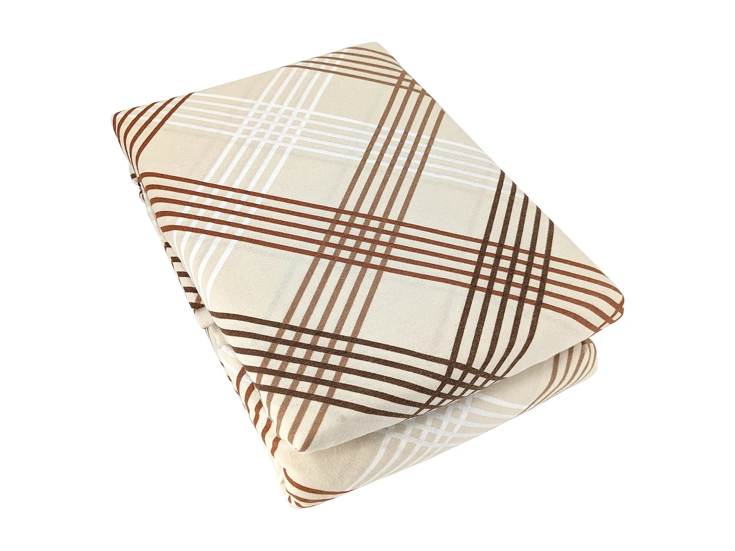 Parure de lit 140x200 cm 100% flanelle de coton ARTHUR beige 2 pièces