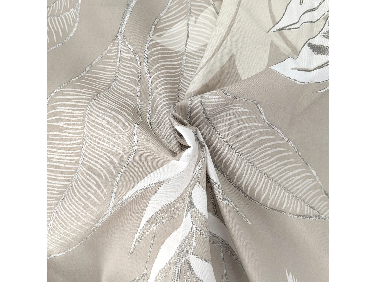 Housse de couette 140x200 cm satin de coton CAYENNE beige ficelle