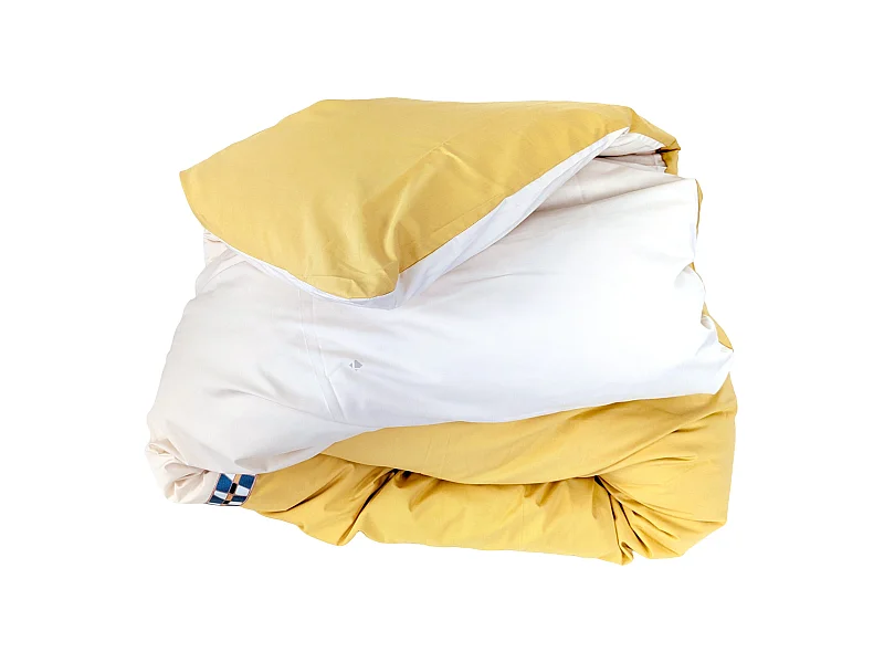 Housse de couette 140x200 cm en percale coton ROMY Ambre