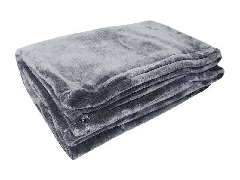 Coperta in microflanella 220 x 240 cm grigia