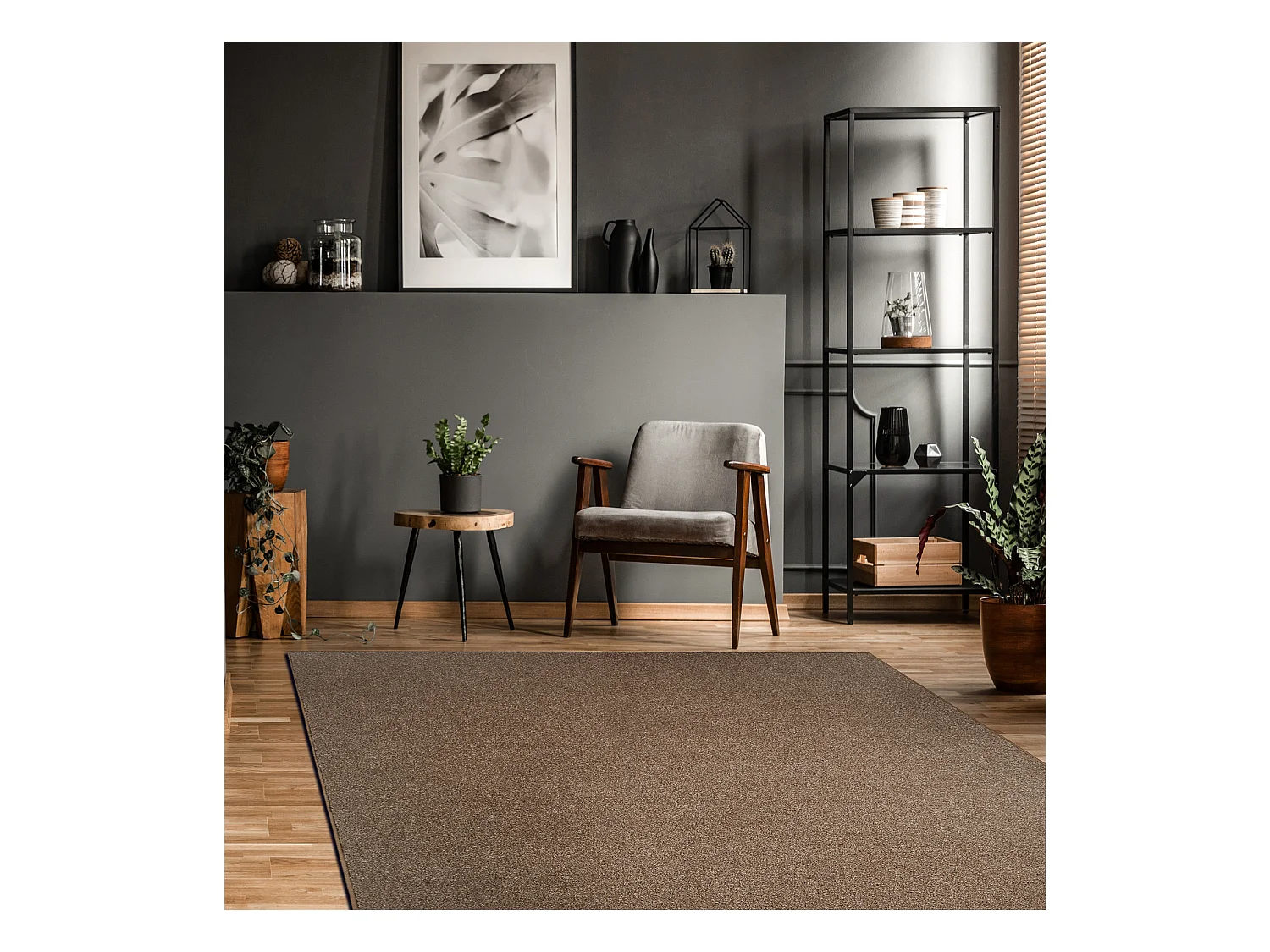 TAPIS - MOQUETTE MOORLAND TWIST marron clair 100x300 cm