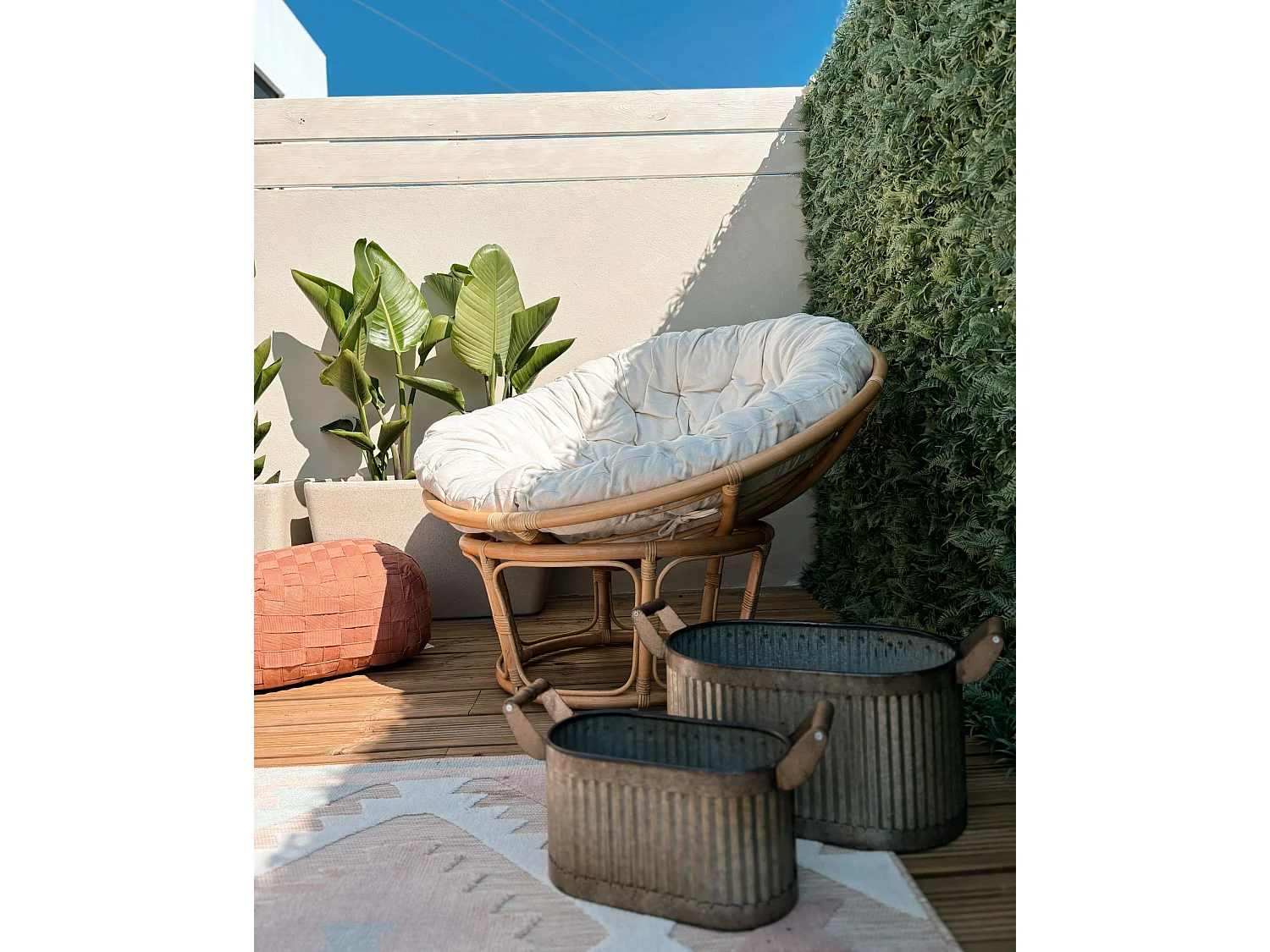Chaise de jardin SALVO Rotin Naturel