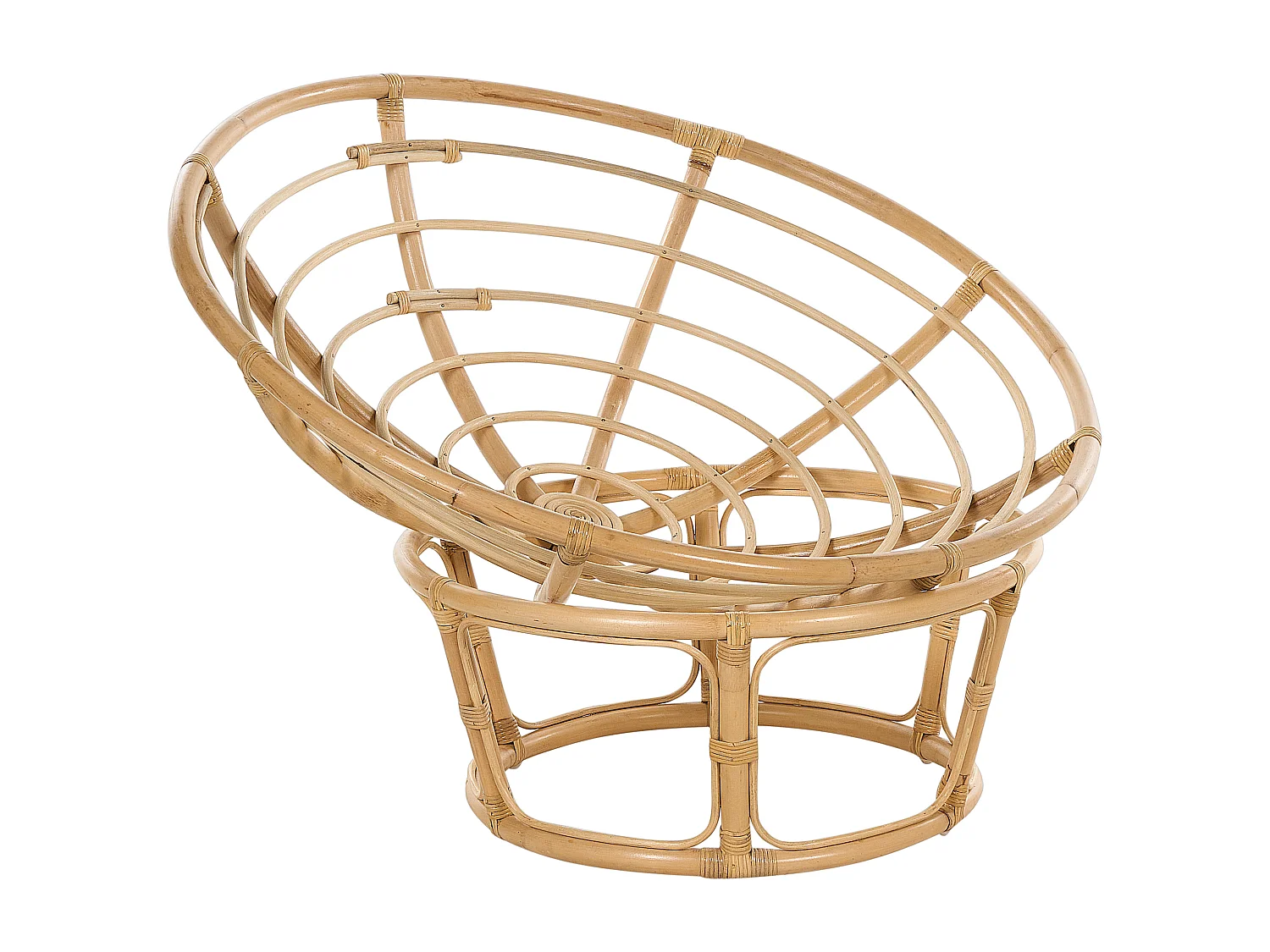 Set van 2 tuinstoelen met kussens SALVO Rotan Natuurlijk